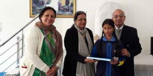 Ritika of class VII got Consolation prize in DRAWING AND SLOGAN competition(group3) held at Malvia Nagar on 17 dec 2016